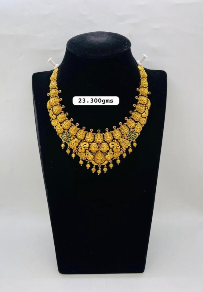 Emerald Lakshmi Necklace